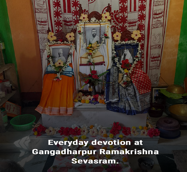 Everyday devotion at Gangadharpur Ramakrishna Sevasram